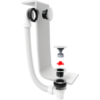 Polysan Vaňová súprava bez napúšťania, click-clack, dĺžka 1200mm, zátka 72mm, čierna mat 71858.21