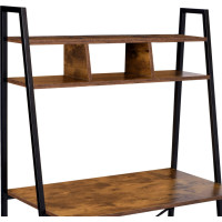 Loftový písací stôl ARVIKA RUSTIC - čierny/starený dub