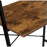 Loftový písací stôl ARVIKA RUSTIC - čierny/starený dub