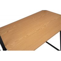 Loftový písací stôl ARVIKA MODERN PINE - čierny/dekor borovice