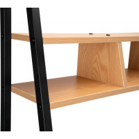 Loftový písací stôl ARVIKA MODERN PINE - čierny/dekor borovice