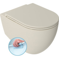 Isvea INFINITY závesná WC misa, Rimless, 36, 5x53cm, ivory 10NF02004-2K