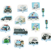 KIK Obrysové puzzle Policajná téma