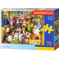 CASTORLAND Puzzle Hraví maznáčikovia 70 dielikov