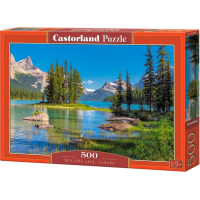 CASTORLAND Puzzle Jazero Maligne, Kanada 500 dielikov
