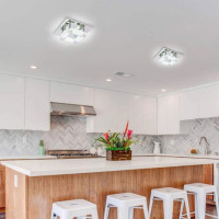 Stropné LED krištáľové svietidlo PLATON single square - 8W - 4000K (neutrálna biela)