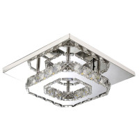 Stropné LED krištáľové svietidlo PLATON single square - 8W - 4000K (neutrálna biela)