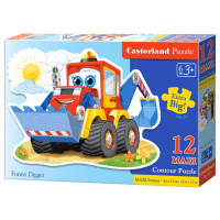 CASTORLAND Puzzle Veselý bager MAXI 12 dielikov
