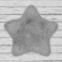 Detský plyšový koberec SOFT STAR 60x60 cm - šedý
