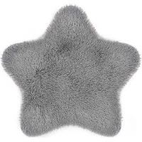 Detský plyšový koberec SOFT STAR 60x60 cm - šedý