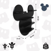 Detská polička Mickey Mouse - čierna