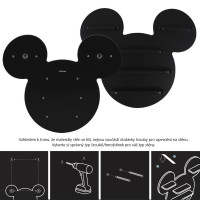 Detská polička Mickey Mouse - čierna