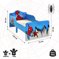 Detská posteľ Marvel Spider-Man - 140x70 cm