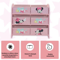 Detský úložný regál Myška Minnie - ružový
