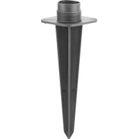 Solight záhradný stĺpik IP44 s LED osvetlením, plast, 2 zásuvky, hranol, čierny