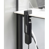 Solight 3z + USB A + C prenosné stolné zásuvky, 2m, čierna, USB rýchlonabíjačka 20W PD
