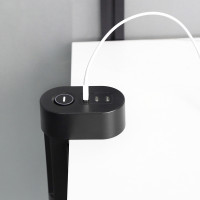 Solight 3z + USB A + C prenosné stolné zásuvky, 2m, čierna, USB rýchlonabíjačka 20W PD