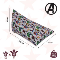 Sedací vak triangle Marvel Avengers - šedý