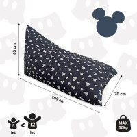 Sedací vak triangle Mickey Mouse - čierny