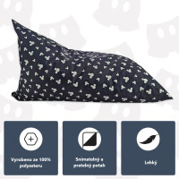 Sedací vak triangle Mickey Mouse - čierny