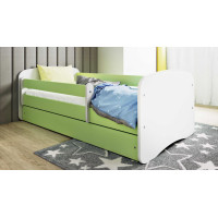Detská posteľ BABY DREAMS so šuplíkom - 180x80 cm - biela/zelená