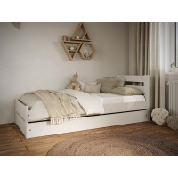 Detská posteľ EMILEK so šuplíkom - 180x90 cm - biela