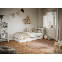 Detská posteľ EMILEK so šuplíkom - 180x90 cm - biela