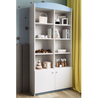 Regál BABY DREAMS 90 cm - biely/modrý