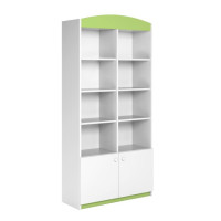 Regál BABY DREAMS 90 cm - biely/zelený