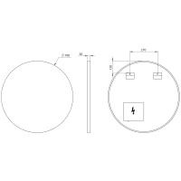 Sapho VELUR okrúhle zrkadlo s LED podsvietením ø 70cm VE070