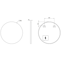 Sapho VELUR okrúhle zrkadlo s LED podsvietením ø 80cm VE080