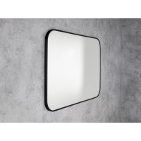Sapho AROWANA zrkadlo v ráme 100x70cm, čierna mat AWB1070