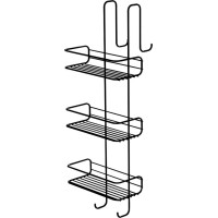 Gedy CHROM LINE polica do sprchy závesná, 240x680x220mm, čierna mat 248614