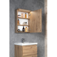 Aqualine KAWA STRIP galerka s LED osvetlením 50x70x22cm, dub emporio WGL35S