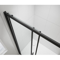 Polysan EASY BLACK štvorcová sprchová zástena 900x900mm, číre sklo EL5115B