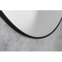 Sapho AROWANA okrúhle zrkadlo v ráme ø 80cm, čierna mat AWB080