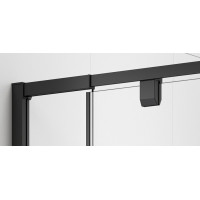 Polysan EASY BLACK sprchové dvere otočné 760-900mm, číre sklo EL1615B