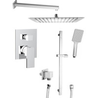 Sapho CUBEMIX podomietkový sprchový set s pákovou batériou, 2 výstupy, posuvný držiak sprchy, chróm CM042-02