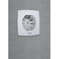 Cata UC-10 TH kúpeľňový ventilátor axiálny s automatom, 8W, potrubie 100mm, biela 01200200