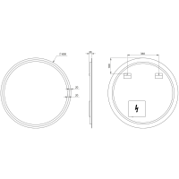 Sapho NYX okrúhle zrkadlo s LED osvetlením ø 80cm NY800