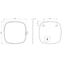 Sapho BUTO zrkadlo s LED osvetlením 80x80cm BU080