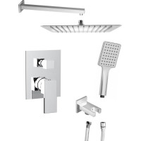 Sapho CUBEMIX podomietkový sprchový set s pákovou batériou, 2 výstupy, vyústenie, chróm CM042-01