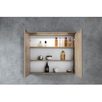 Aqualine KAWA STRIP galerka s LED osvetlením 80x70x22cm, dub emporio WGL38S