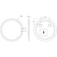 Sapho NYX okrúhle zrkadlo s LED osvetlením ø 60cm NY600