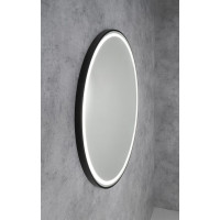 Sapho KADRIS okrúhle zrkadlo s LED osvetlením ø 100cm, čierna mat KD100