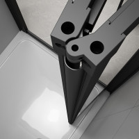 Polysan EASY BLACK sprchové dvere skladacie 900mm, číre sklo EL1990B