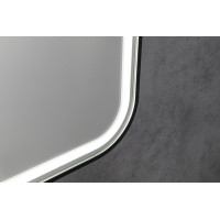 Sapho CETIS zrkadlo s LED osvetlením 100x70cm, čierna mat CT100