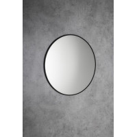 Sapho AROWANA okrúhle zrkadlo v ráme ø 70cm, čierna mat AWB070