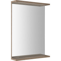 Aqualine KORIN STRIP zrkadlo s LED osvetlením 50x70x12cm, dub platín KO995S