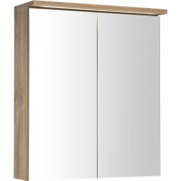 Aqualine KAWA STRIP galerka s LED osvetlením 60x70x22cm, dub emporio WGL36S